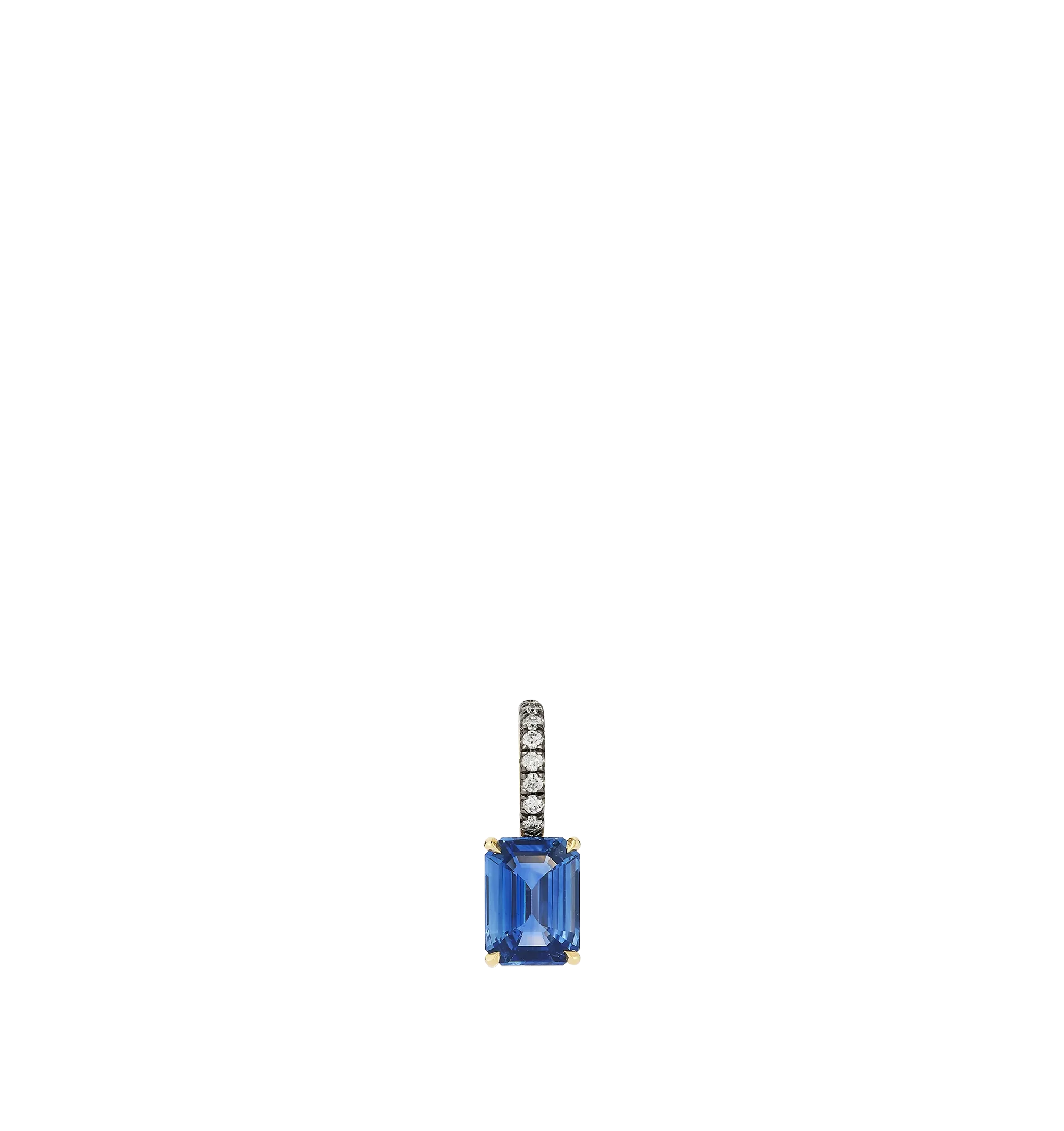BLUE SAPPHIRE RECTANGLE PRIVE CHARM