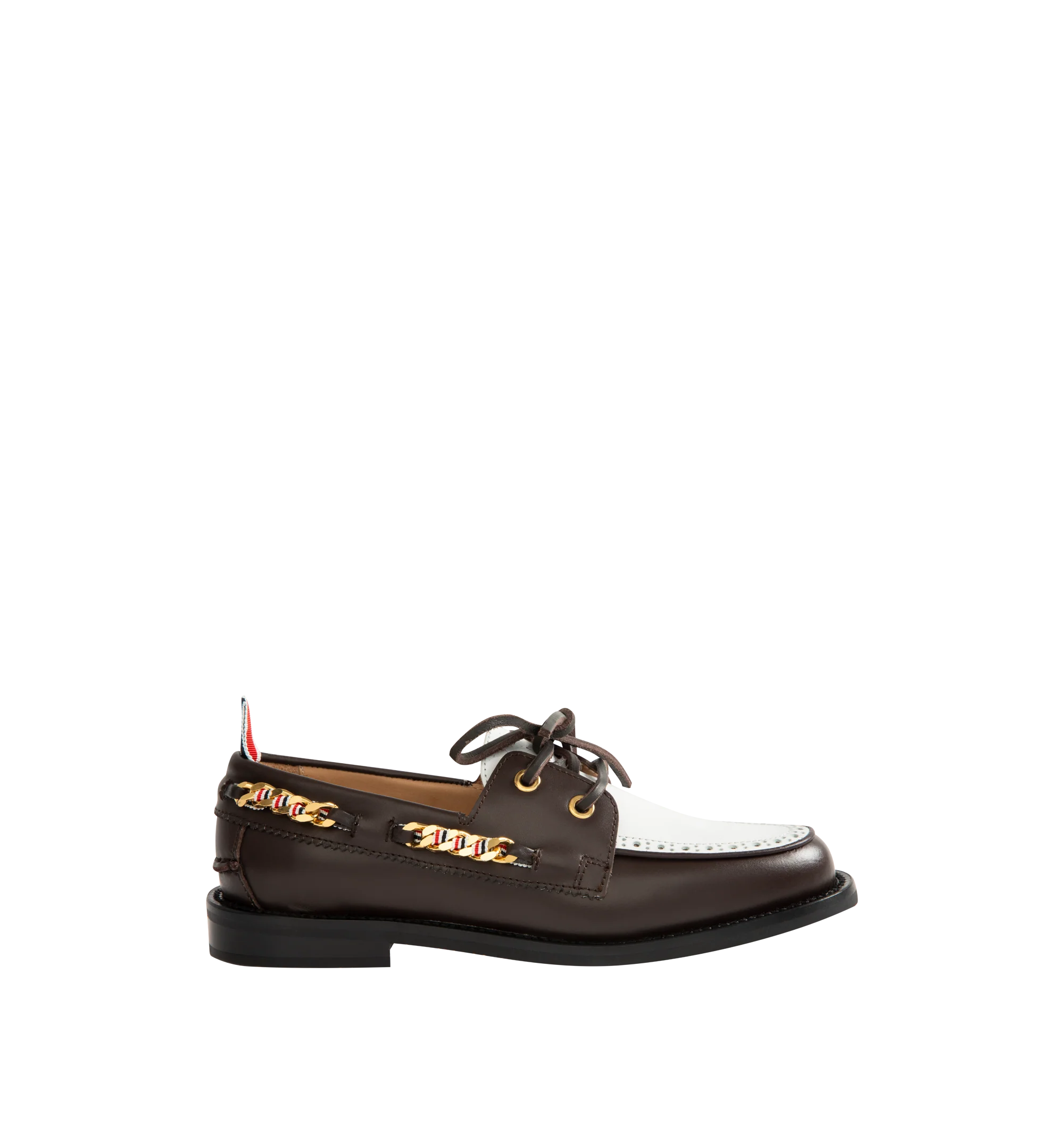 BROGUE LEATHER BOAT SHOE (WOMENS)