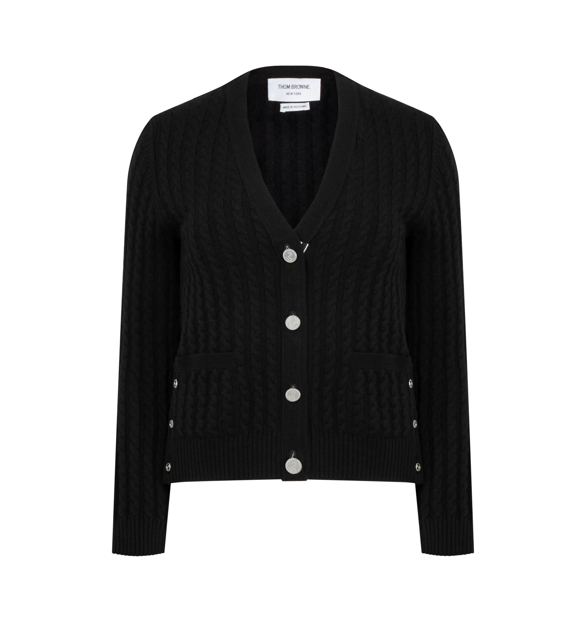 CASHMERE BABY CABLE STITCH CARDIGAN (WOMENS)