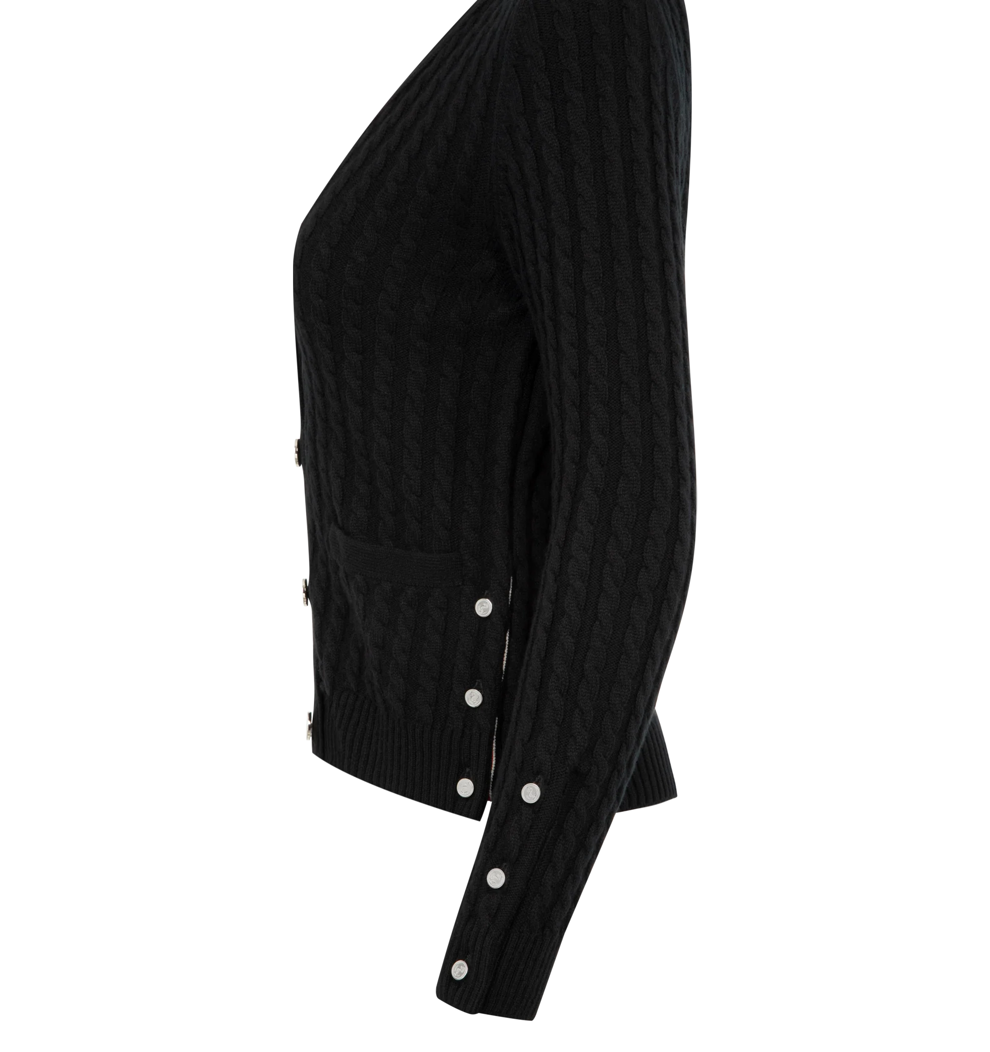 CASHMERE BABY CABLE STITCH CARDIGAN (WOMENS) - Image 3