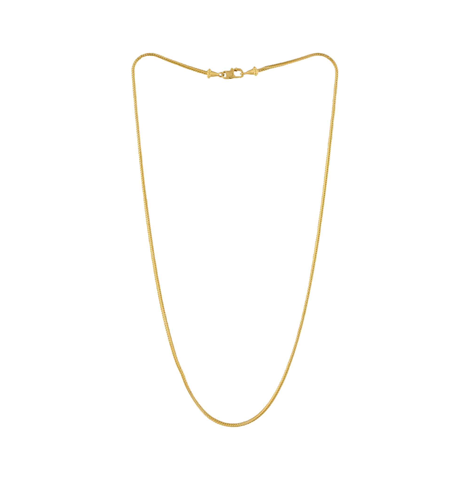 DUO LOOP-IN-LOOP CHAIN WITH FIBULA CLASP