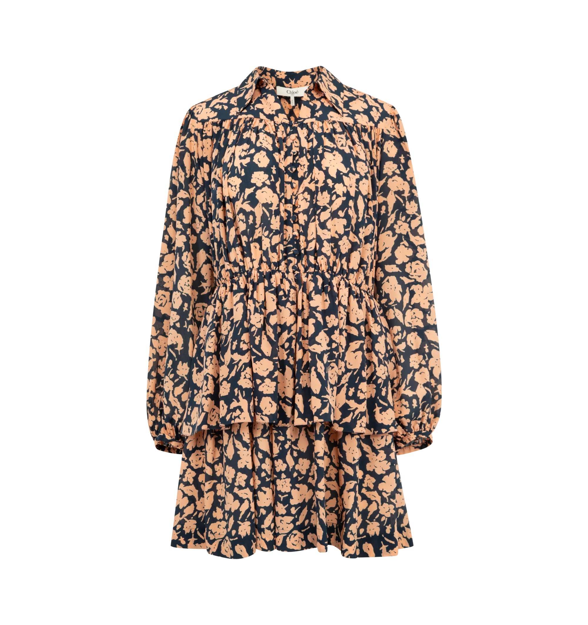 FLORAL GATHERED DRESS (WOMENS)