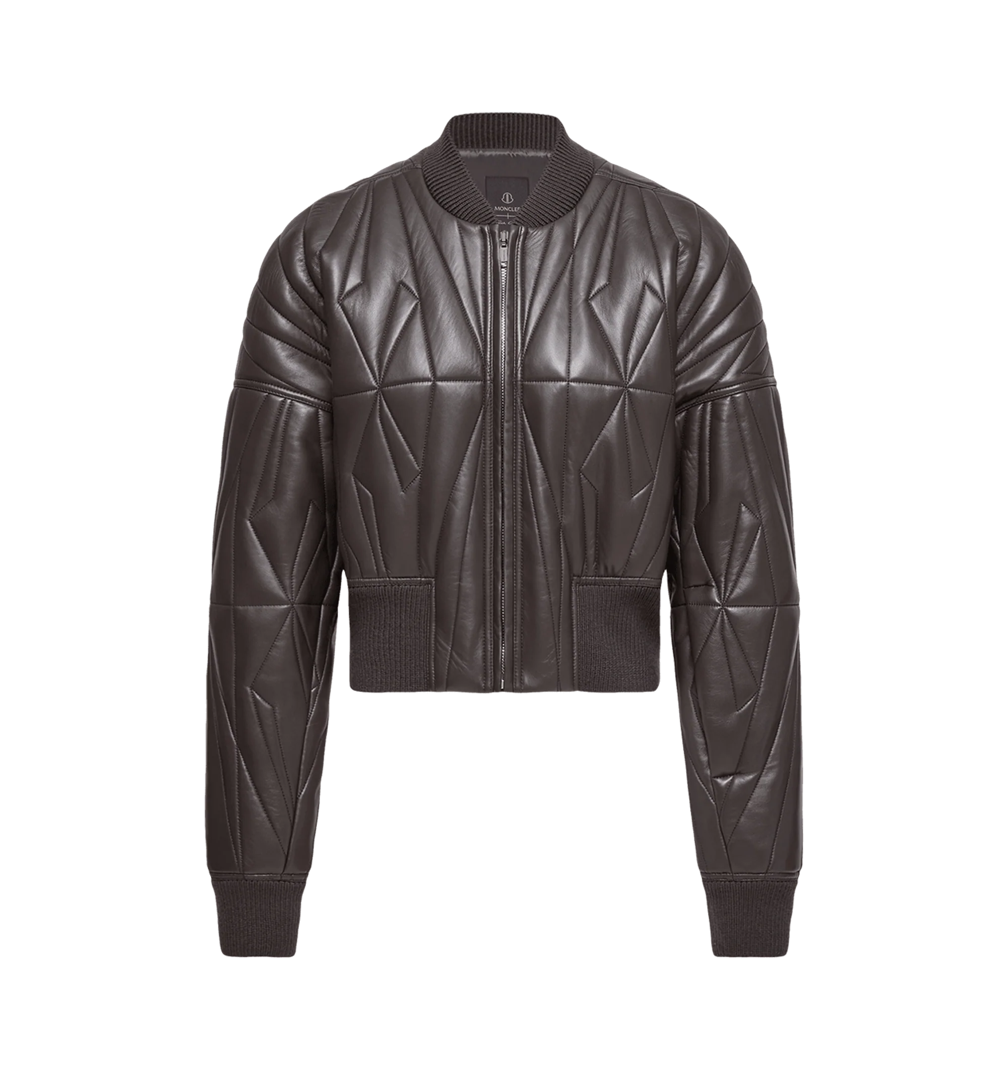 GEOCAMO LEATHER CROPPED JACKET (UNISEX)