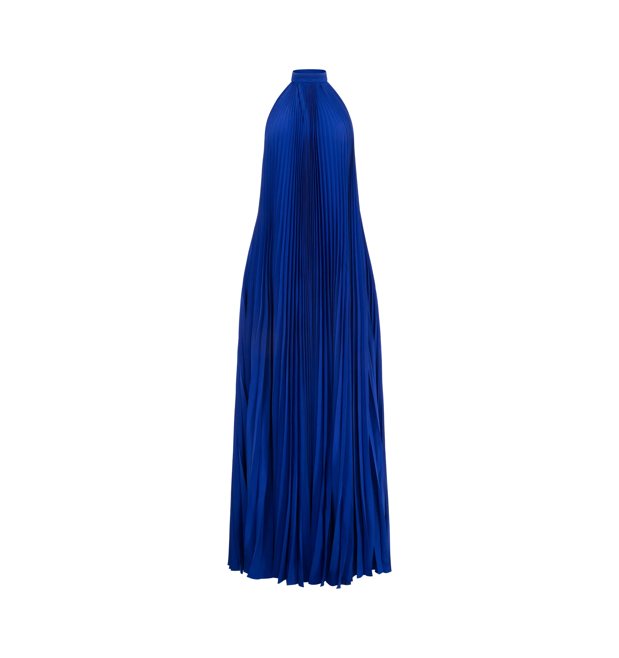 HALTERNECK SUNRAY PLISSE EVENING DRESS (WOMENS)