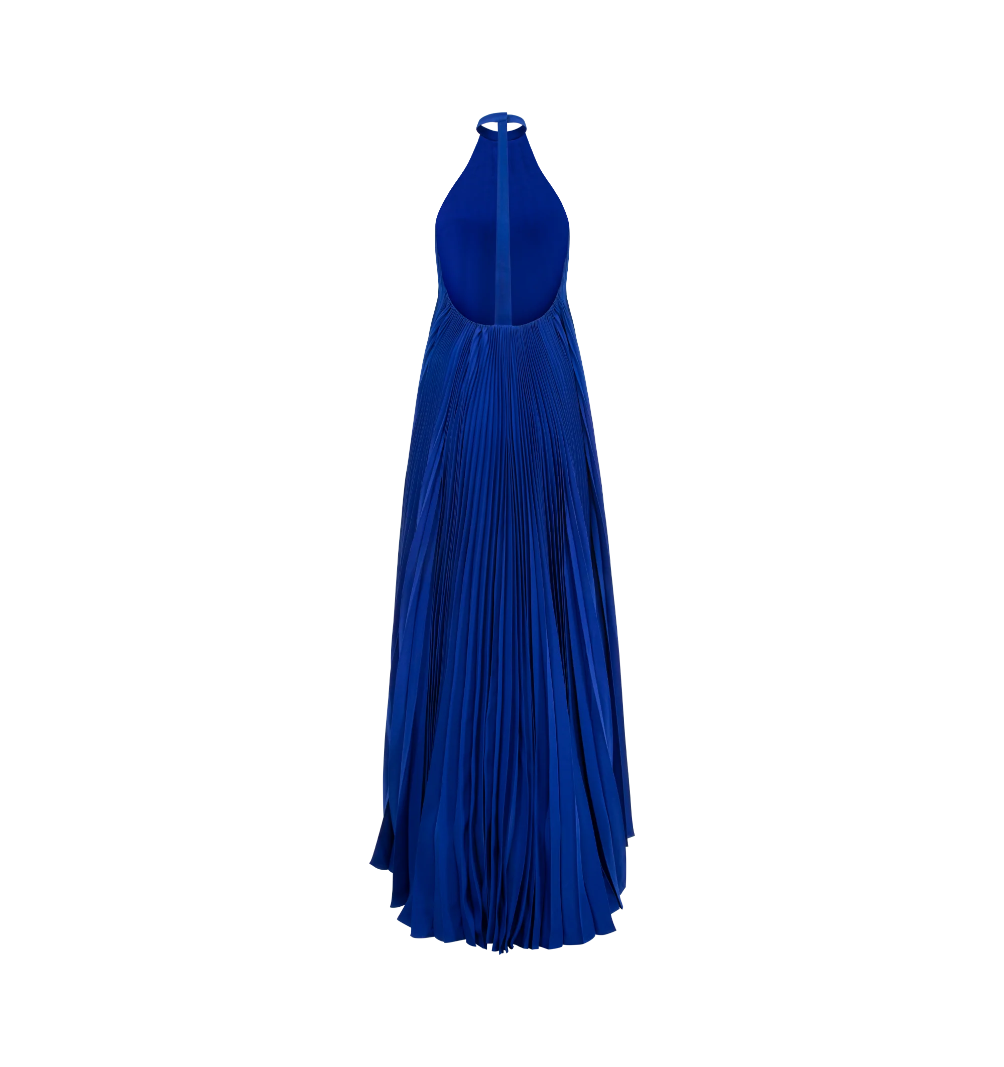 HALTERNECK SUNRAY PLISSE EVENING DRESS (WOMENS) - Image 2