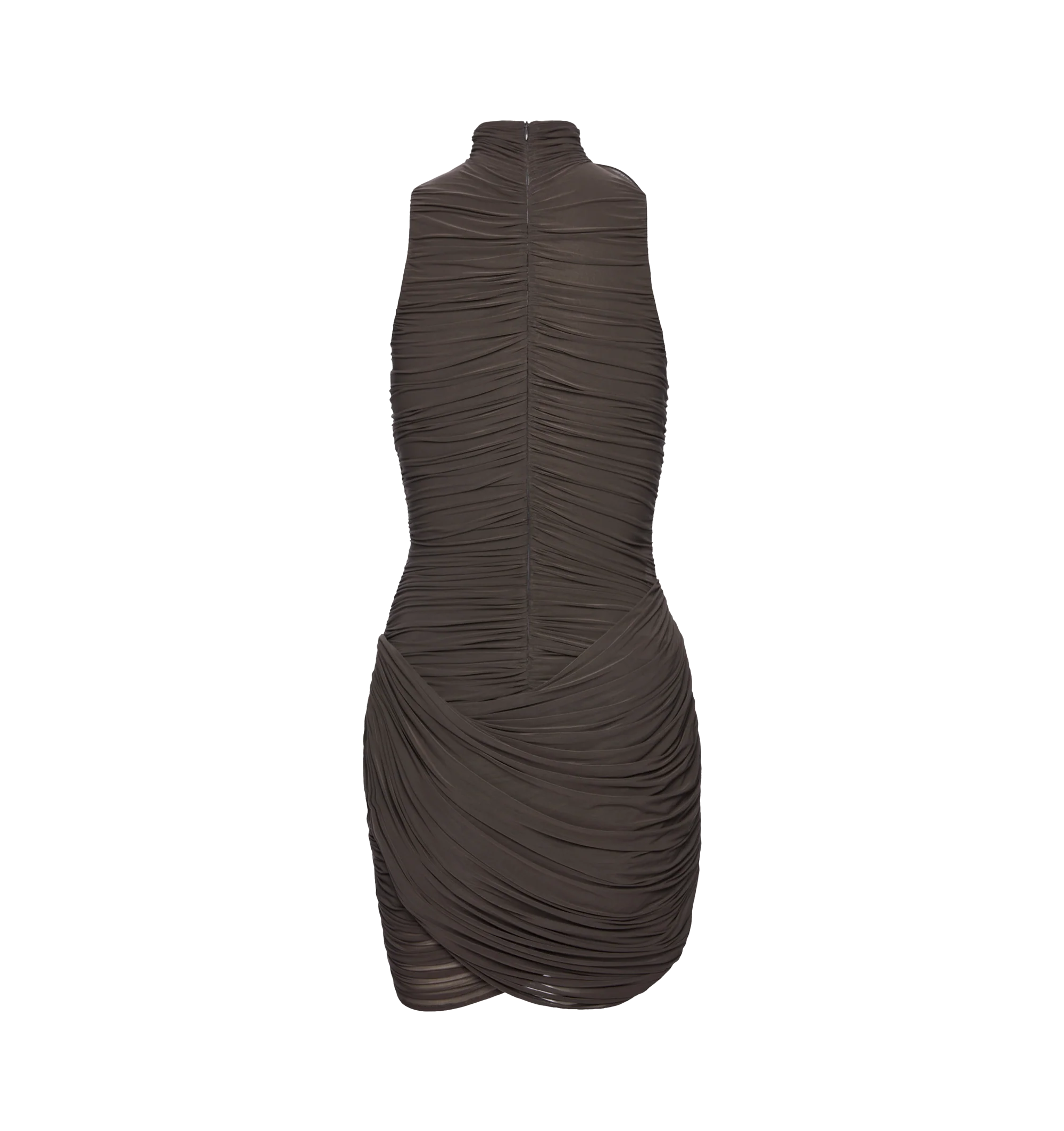 HIGH NECK DRAPED DRESS (WOMENS) - Image 3