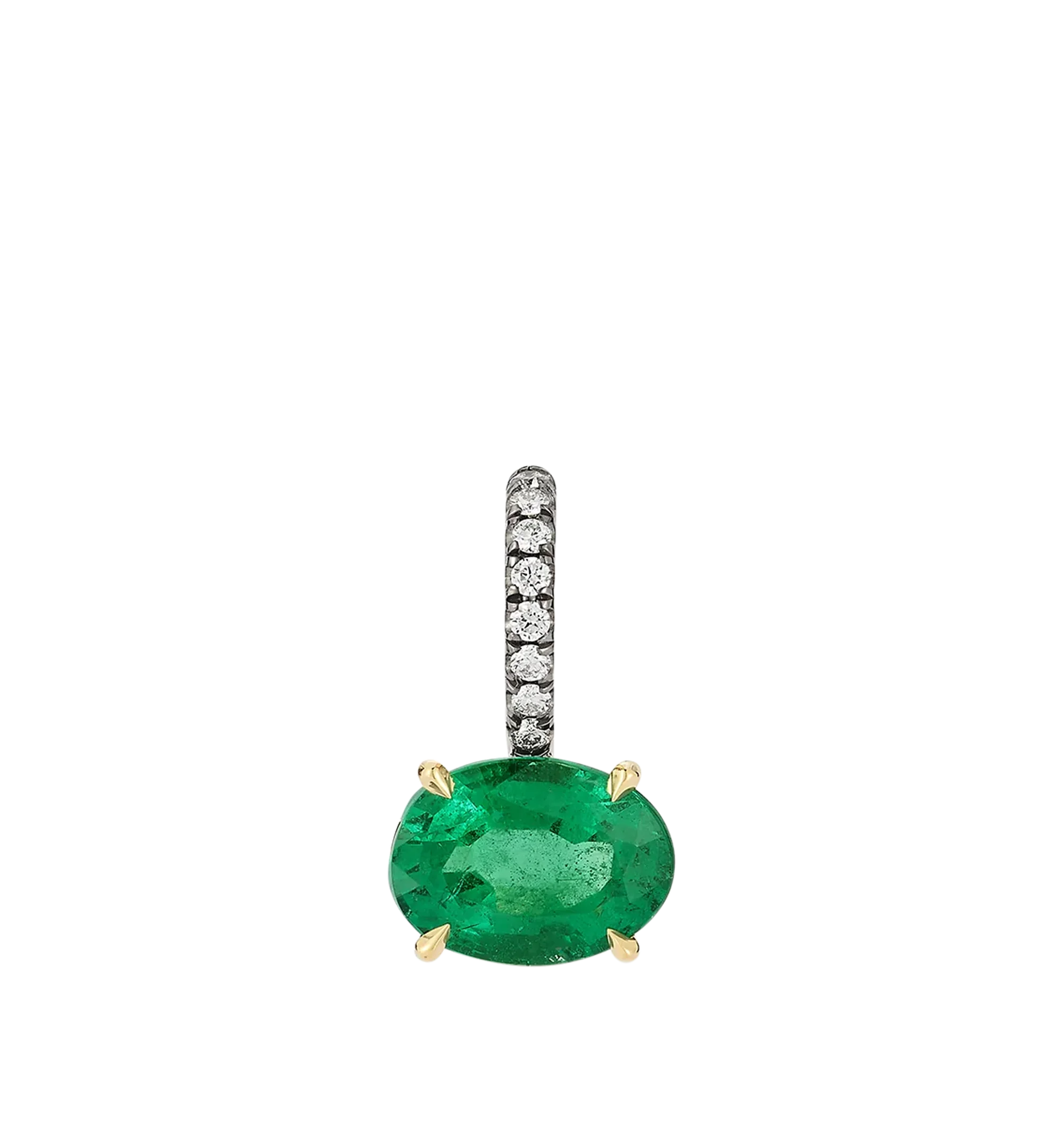 HORIZONTAL AMBIAN EMERALD OVAL PRIVE CHARM - Image 2