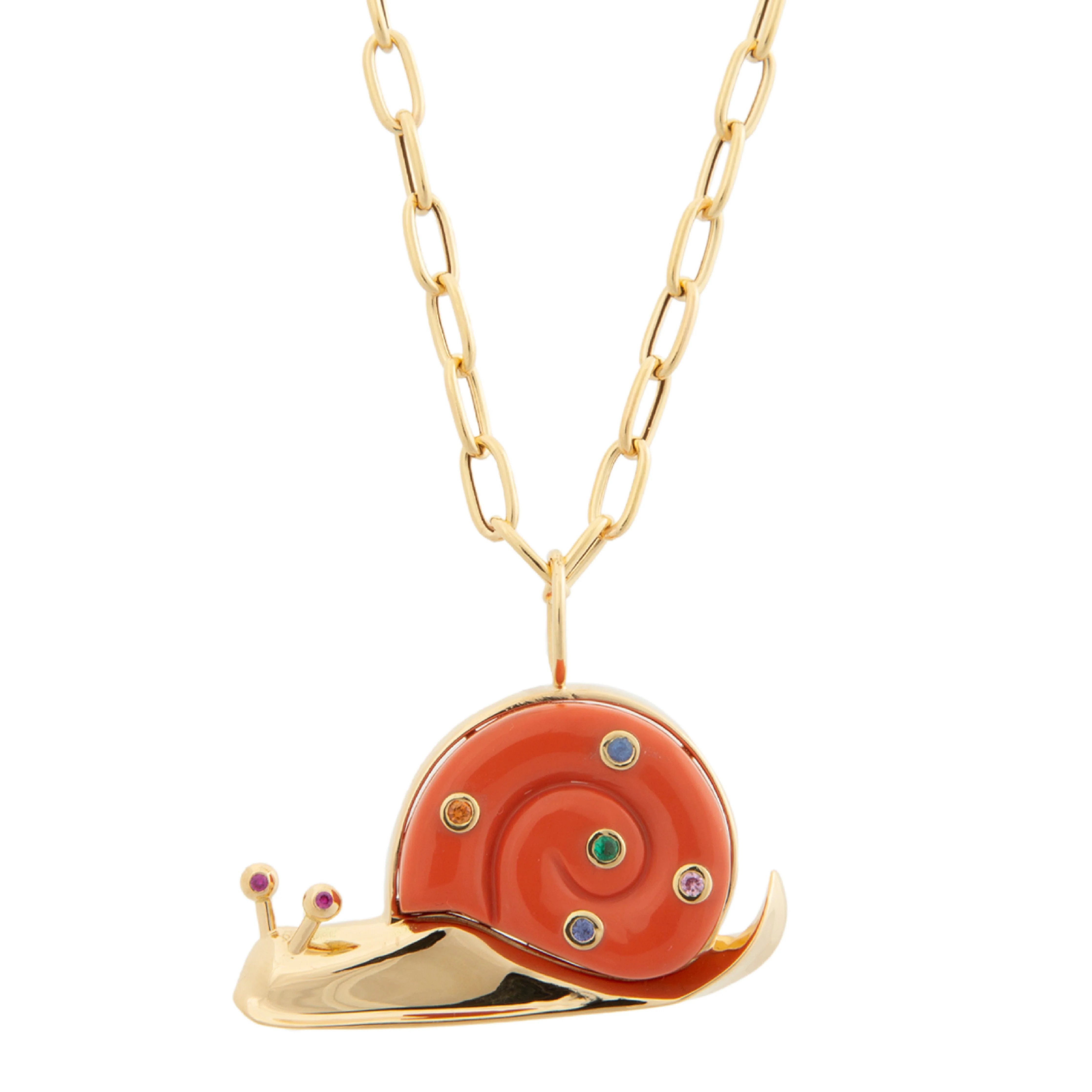 LARGE SNAIL PENDANT ON 18" CHAIN - Image 2