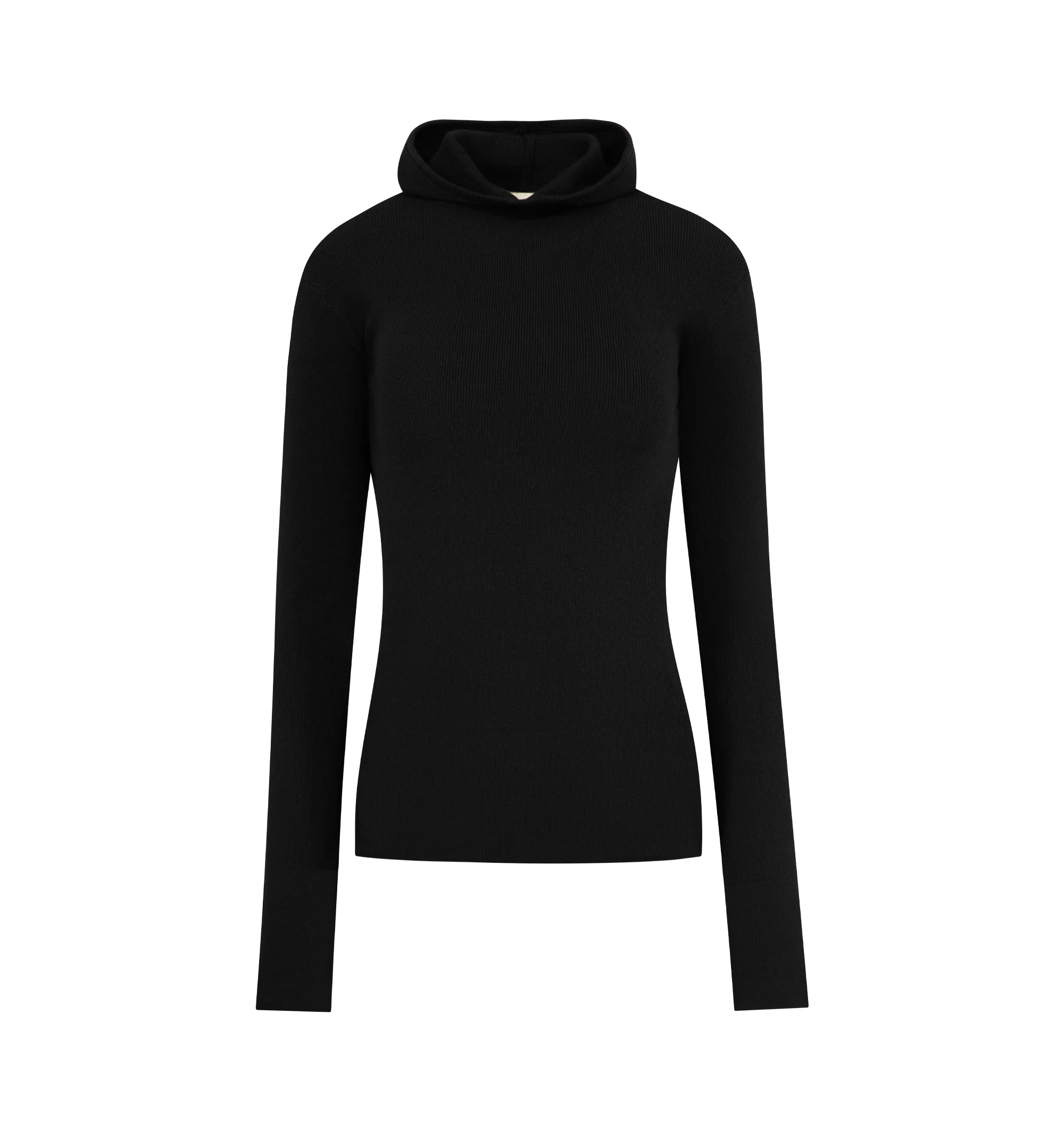 LONG SLEEVE HOODED RIB TOP WOMENS (WOMENS)