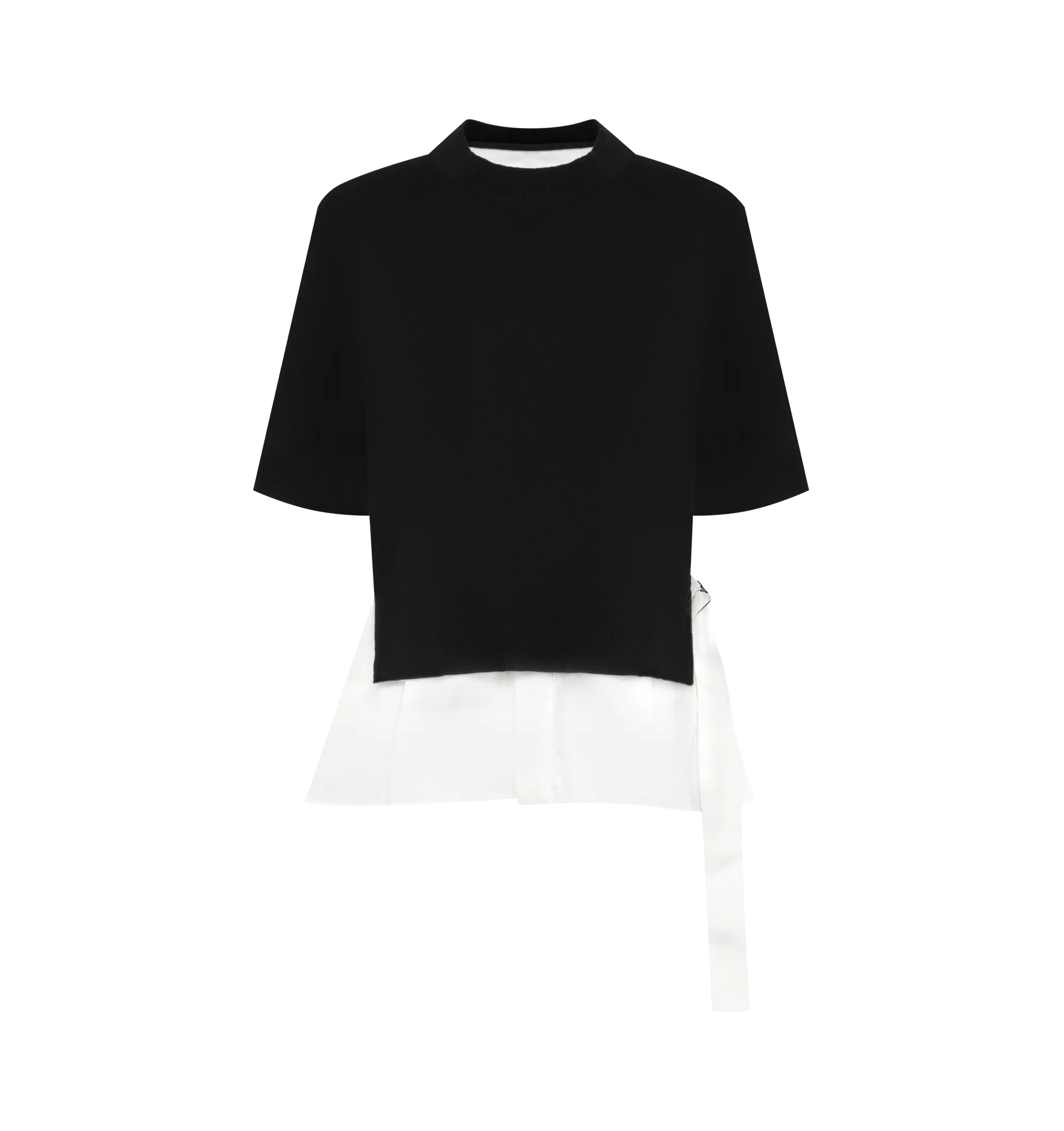 POPLIN X COTTON KNIT PULLOVER (WOMENS)
