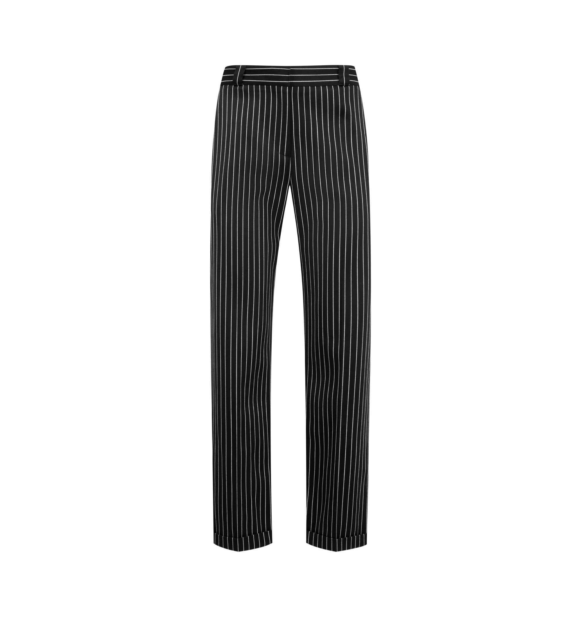 STRIPED WOOL COTTON TROUSERS (WOMENS)