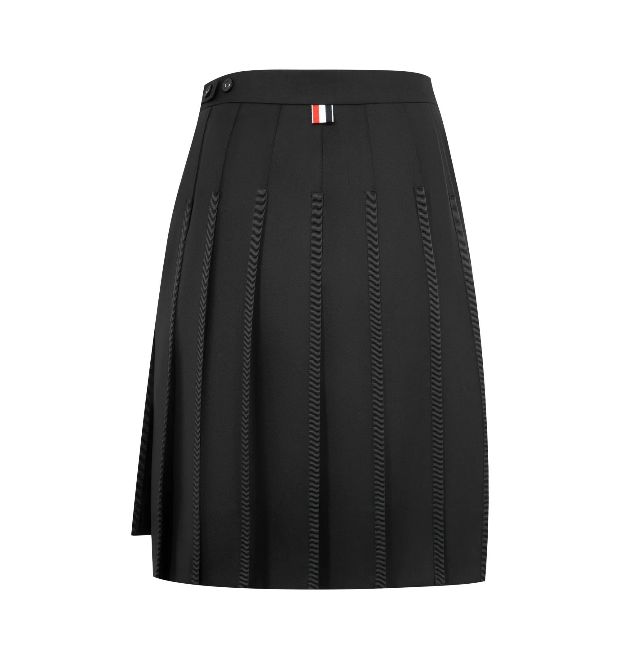 SUPER 120'S TWILL PLEATED SKIRT (WOMENS) - Image 2
