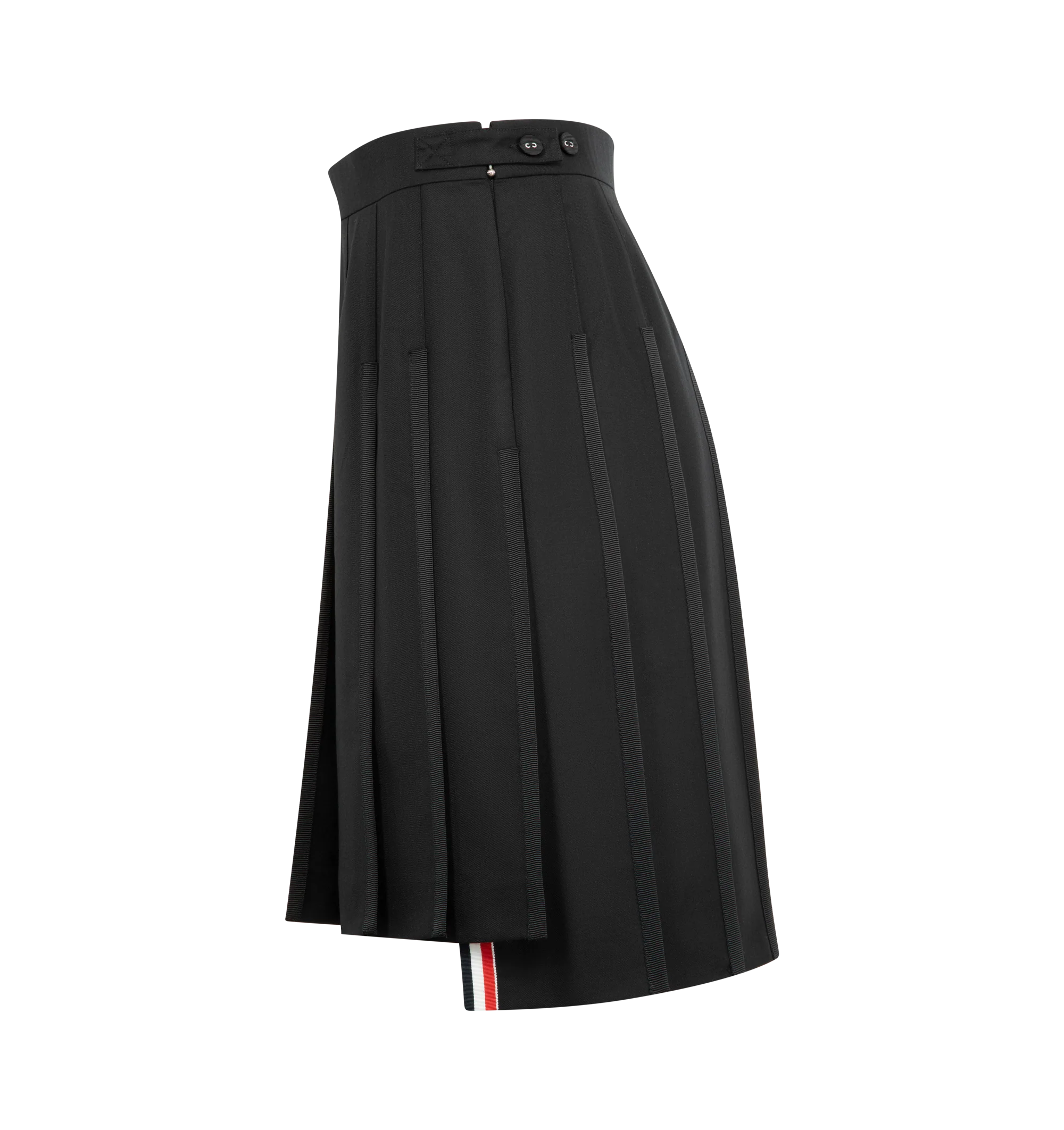 SUPER 120'S TWILL PLEATED SKIRT (WOMENS) - Image 3